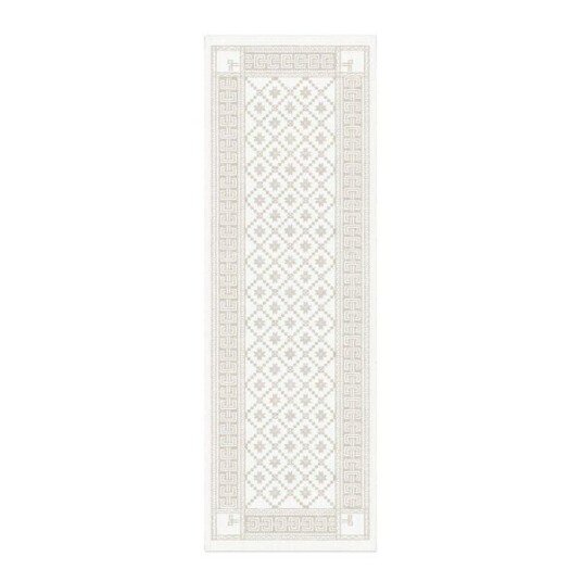 Ekelund   Åttebladrose løper 50x150 cm beige