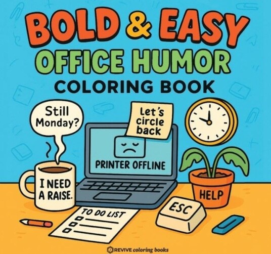 Bold & Easy Office Humor Coloring Book for Adults