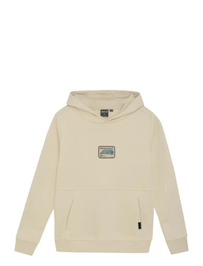 Indian Blue Jeans Hoodie Badge Beige 110 Indian Blue Jeans Hoodie Badge Beige 110