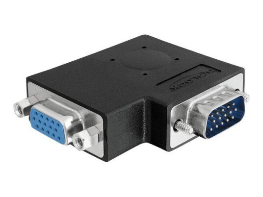 Delock Adapter VGA male / female 90° angled - VGA-adapter
