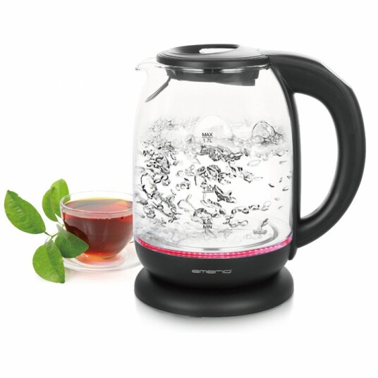 Emerio Elektrisk Vannkoker 1,7L med Justerbar Temperatur og Glassdesign WK-119255.5 Emerio Elektrisk Vannkoker 1,7L med Justerbar Temperatur og Glassdesign WK-119255.5