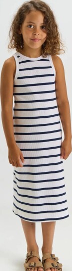 The New Tntish S_L Rib Dress White 98/104