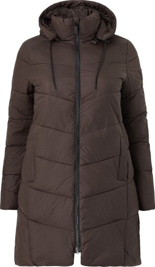 KAFFE Curve Kåpe kcSusanna Coat Brun