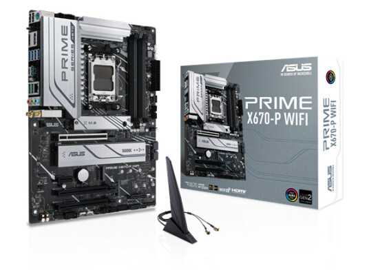 ASUS PRIME X670-P ATX Hovedkort med Wi-Fi 6 og DDR5 RAM ASUS PRIME X670-P ATX Hovedkort med Wi-Fi 6 og DDR5 RAM