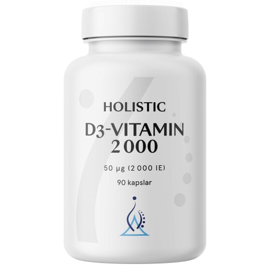 Holistic D3-vitamin 2000IE (50 µg) 180 vegetabiliska kapslar 90 stk
