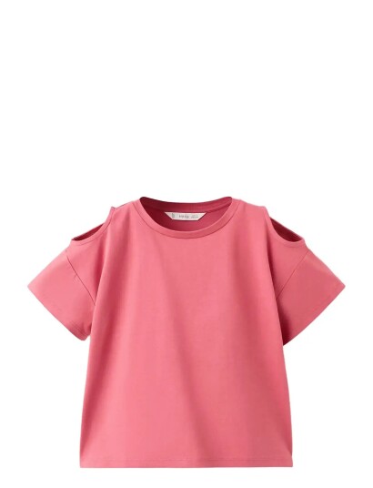 Mango Off The Shoulder Cotton T Shirt Pink 11 12 Mango Off The Shoulder Cotton T Shirt Pink 11 12