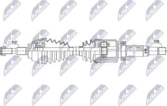 Nty Drivaksel NTY NPW FR 115