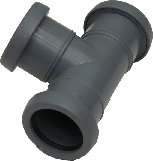 Pipelife 2832084 Grenrør tre muffer 88,5° 75 x 50 x 75 mm Innendørsavløp