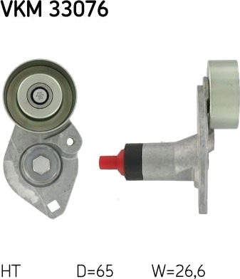 Strammehjul, kilerem SKF VKM 33076