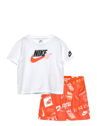 Nike Nkb B Nsw Itz Aop Short Set Orange 92