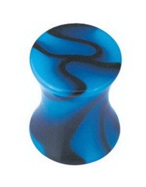Smoked Stone Blå Akryl Plugg 3 mm
