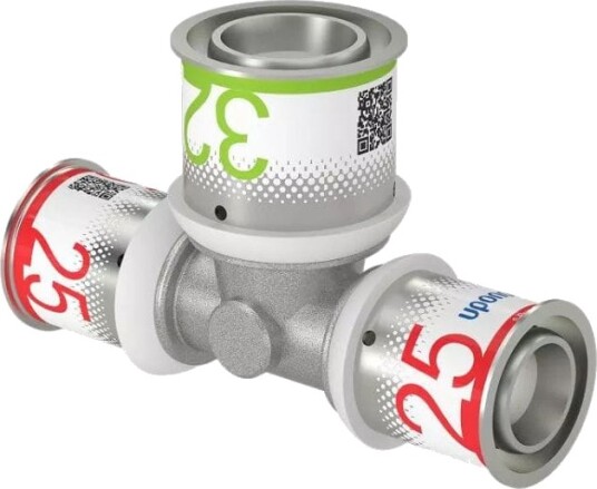 Uponor S-press Plus T-rør Reduksjon 25-32-25mm Uponor S-press Plus T-rør Reduksjon 25-32-25mm