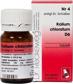 Cellesalt nr.4 (Kal chlor) D6 200 Tabletter Cellesalt nr.4 (Kal chlor) D6 200 Tabletter
