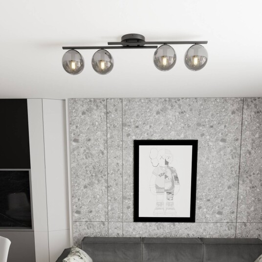 Taklampe Kairo EMIBIG LIGHTING dimbar Sort Stue / spisestue Metall Moderne