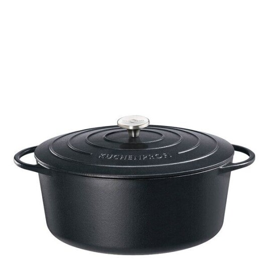 Küchenprofi Provence støpejernsgryte oval 31 cm 6L svart