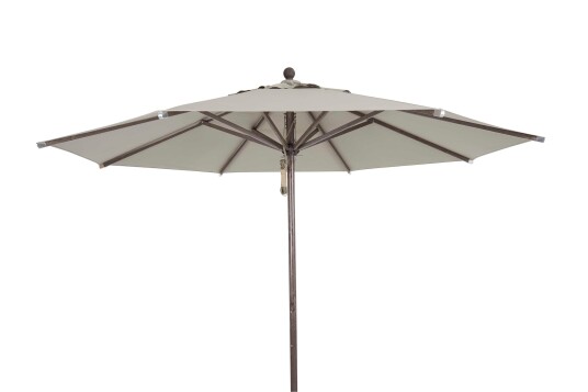 Brafab Paliano parasoll Brun alu/taupe 3,5 m Brun