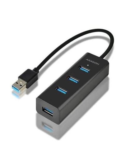 AXAGON USB A Hub + Micro USB Power Black HUE S2B AXAGON USB A Hub + Micro USB Power Black HUE S2B