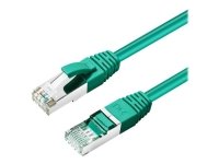 MicroConnect - Koblingskabel - RJ-45 (hann) til RJ-45 (hann) - 5 m - 6 mm - S/FTP - CAT 6a - halogenfri, innendørs, formstøpt, uten hindringer - grønn