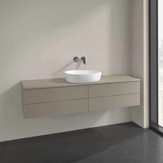 Villeroy & Boch Antao Servantskap med 4 skuffer 160x50x36 cm u/lys Steingrå Matt