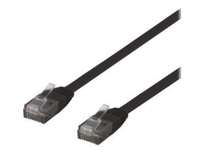 Deltaco Cat6 U/UTP Flat 0,3m Nettverkskabel RJ-45 Svart Deltaco Cat6 U/UTP Flat 0,3m Nettverkskabel RJ-45 Svart