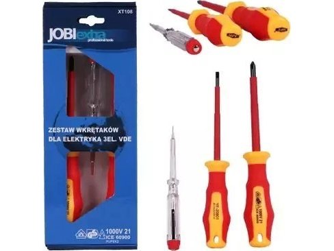 Jobiextra Jobi Extra Screwdrivers 3 Pcs. For Electrician Jobiextra Jobi Extra Screwdrivers 3 Pcs. For Electrician