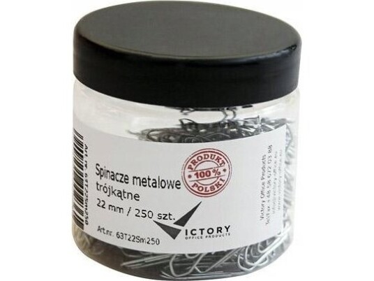Victory Office Produkt Victory Office Kontorklips 22Mm 250 Stk. Trekantulær Krukke Liten