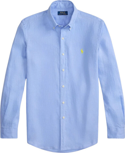 Polo Ralph Lauren Slim Fit Linen Shirt Blue XL