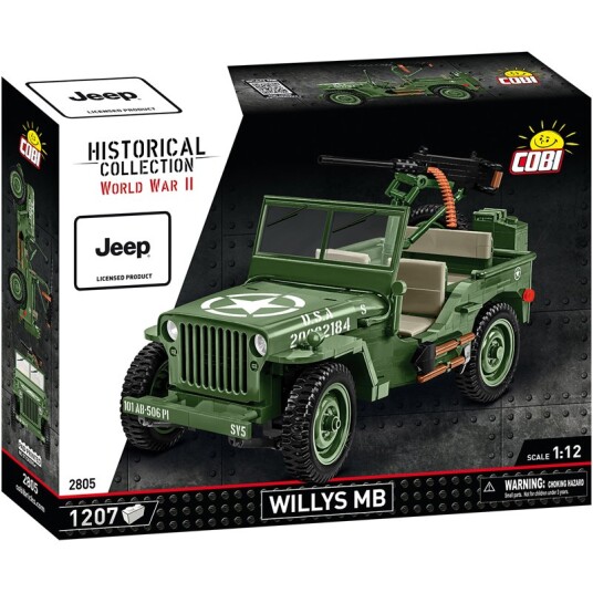 Cobi Historical Collection WWII Byggesett 1207 Deler Jeep: Willys MB