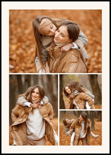 Mother and Daughter Personalized Photo Collage Plakat Plakat / 100x150cm Mother and Daughter Personalized Photo Collage Plakat Plakat / 100x150cm