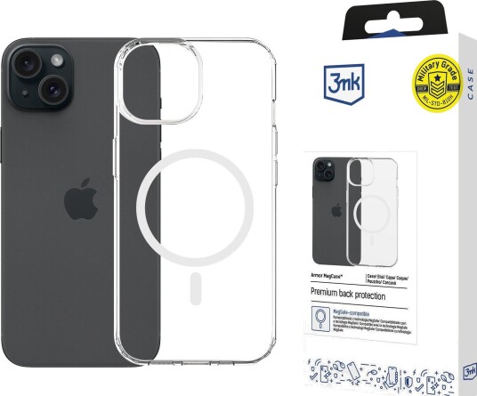 3mk Armor Magcase for iPhone 15 Plus - gjennomsiktig