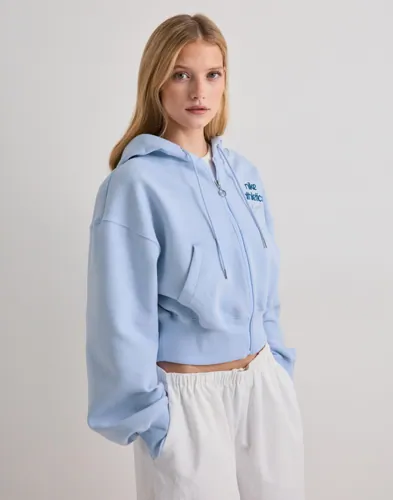 Nike - Blå - W Nk Phnx Flc Fz Hd Gls
