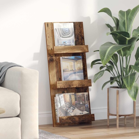 vidaXL Magasinreol Gammelt tre 43 x 11 x 102 cm Konstruert tre vidaXL Magasinreol Gammelt tre 43 x 11 x 102 cm Konstruert tre