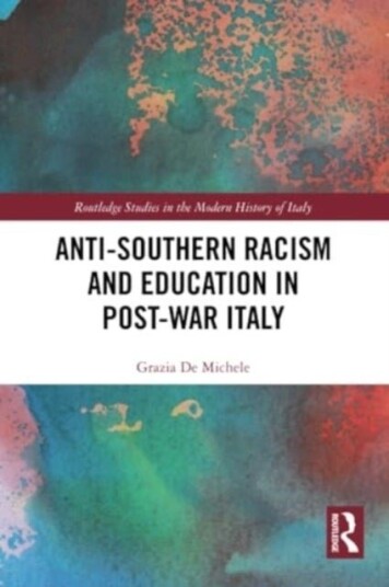 Anti Southern Racism and Education in Post War Italy
