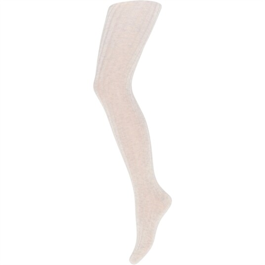 MP Danmark 130 Bomull Rib Tights 499 Creme Melange 100
