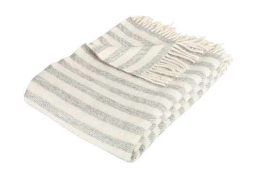 Arctic Ullpledd i 100% ny norsk ull Fenris light grey​​​​​​​ 130 x 200 cm