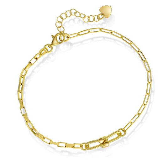Pan Jewelry, Armbånd i forgylt 925 sølv, 21 cm