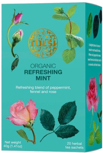 Tulsi Refreshing Mint Te Ø - 20 Teposer Drikkevarer Te Urtete
