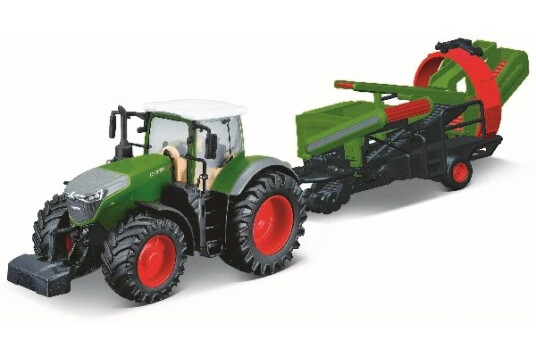 BURAGO - Tractor w/cultivator Fendt 1050 Vario 10cm green 141507 BURAGO - Tractor w/cultivator Fendt 1050 Vario 10cm green 141507
