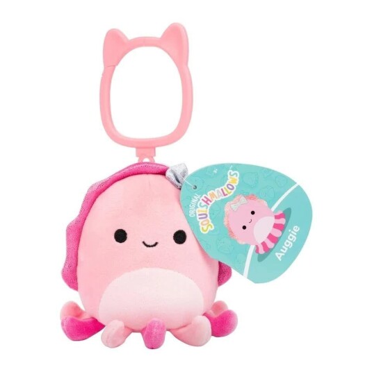 Squishmallows P26 Clip On Nøkkelringbamse 9 cm Blekkspruten Auggie Squishmallows P26 Clip On Nøkkelringbamse 9 cm Blekkspruten Auggie