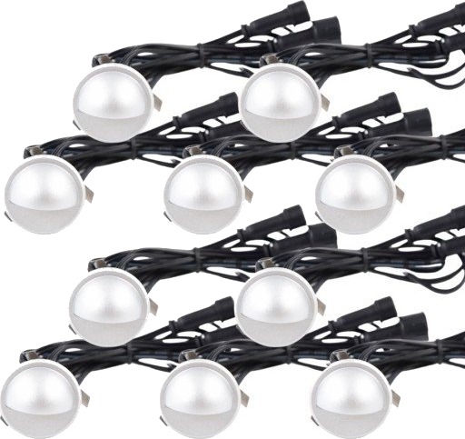 Light By Juhl Saga innfelte trappespotter sølv 10 pk