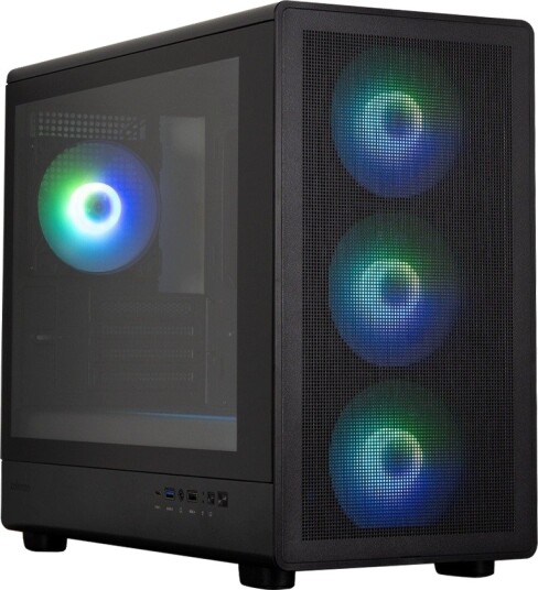 Zalman M5 Mini Tower mATX 4x ARGB-vifter Herdet glass Svart