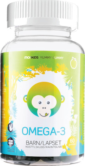 Monkids Omega-3 Eple 60 stk. Monkids Omega-3 Eple 60 stk.