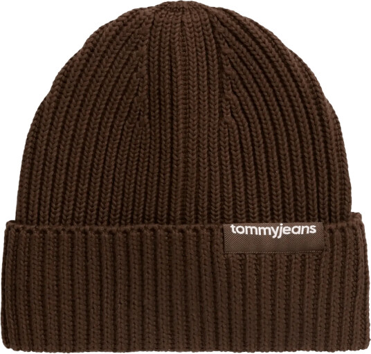 Tommy Hilfiger Tjm Linear Logo Beanie Brown ONE SIZE