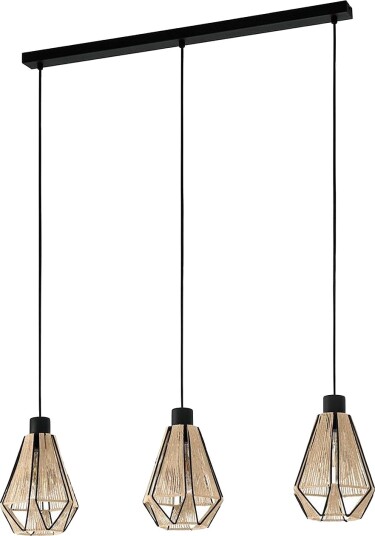 EGLO Pendellampe Adwickle With 3 Lamps Svart Takpendler