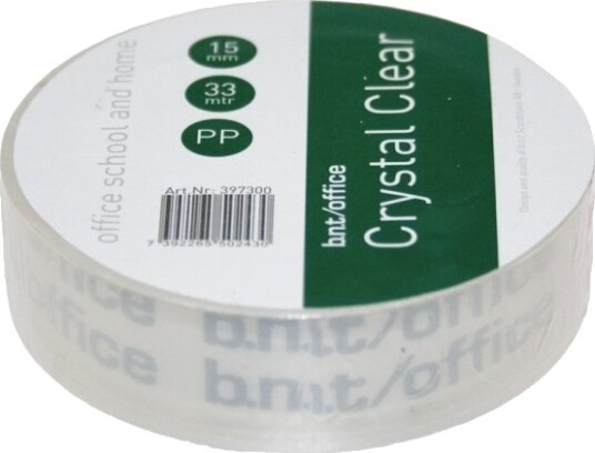 Bntoffice Kristalklar Tape 33M X 15Mm Pp 10 Stk.