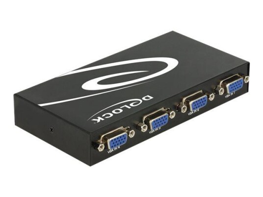 Delock Switch VGA 4 port manual bidirectional - skjerm-switch - 4 porter
