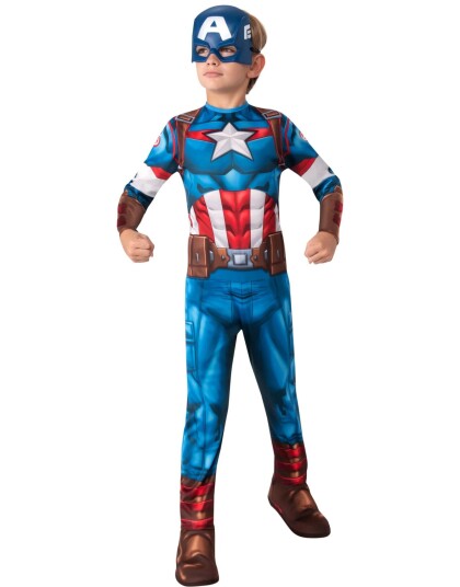 Joker Lisensiert Captain America Kostyme til Barn 7 8 År Joker Lisensiert Captain America Kostyme til Barn 7 8 År