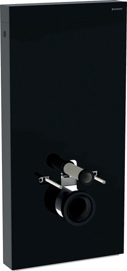 Geberit Monolith Modul, 101 cm Til vegghengt toalett, Sort glass