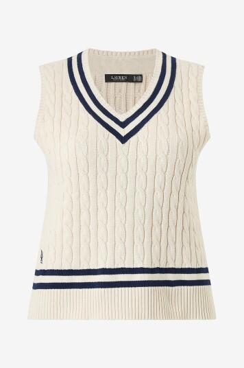 Lauren Ralph Lauren Curve Vest Gassed Cotton Flerfarget Lauren Ralph Lauren Curve Vest Gassed Cotton Flerfarget