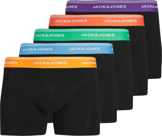 Jack & Jones Junior Dawson Boxershorts 5 Pk Black (140 / 10 år)